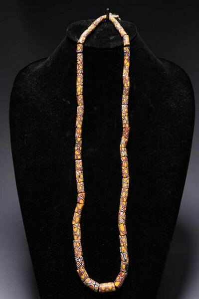 Strand of Yellow African Trade Beads