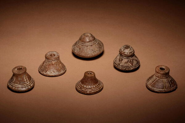 Six Quimbaya Terracotta Spindle Whorls
