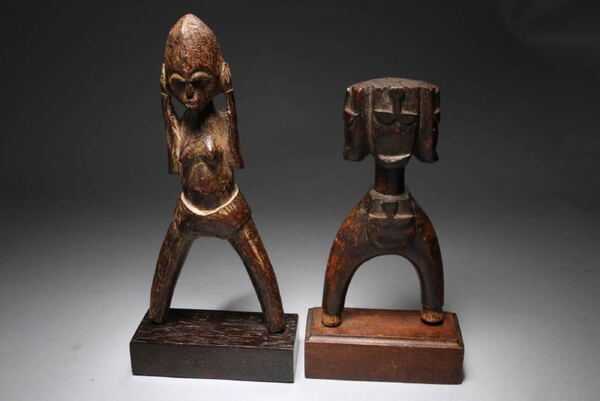 Two Lobi and Baule Wood Slingshots