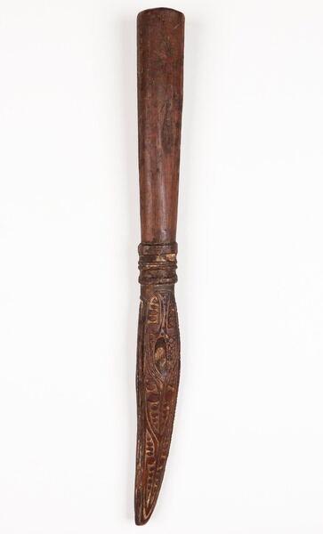 Sepik Carved Wood Drum Beater