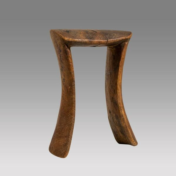 African Carved Wood Headrest