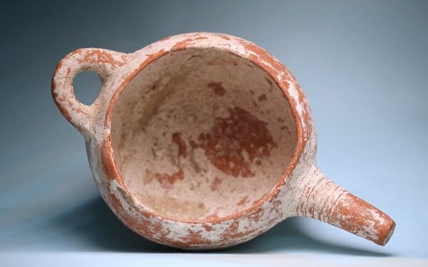 Cypriot Red Polished Ware Spouted Vessel