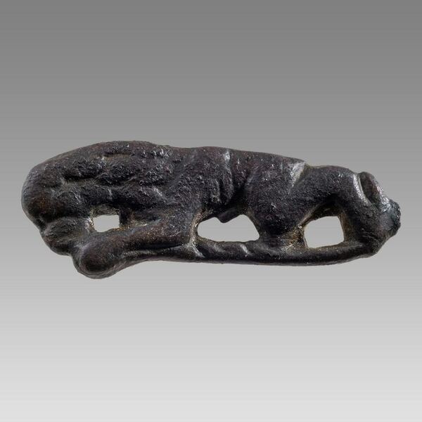 Roman Bronze Lion Appliqué