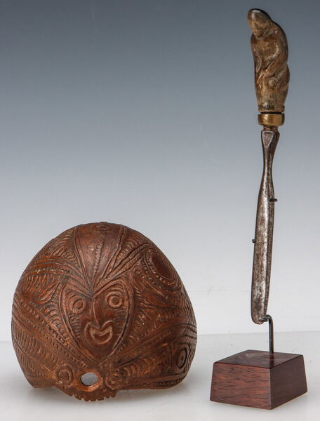 Abelam Gourd Cup and Lombok Betel Cutter
