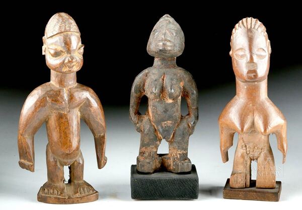 Three West African Carved Wood Figures