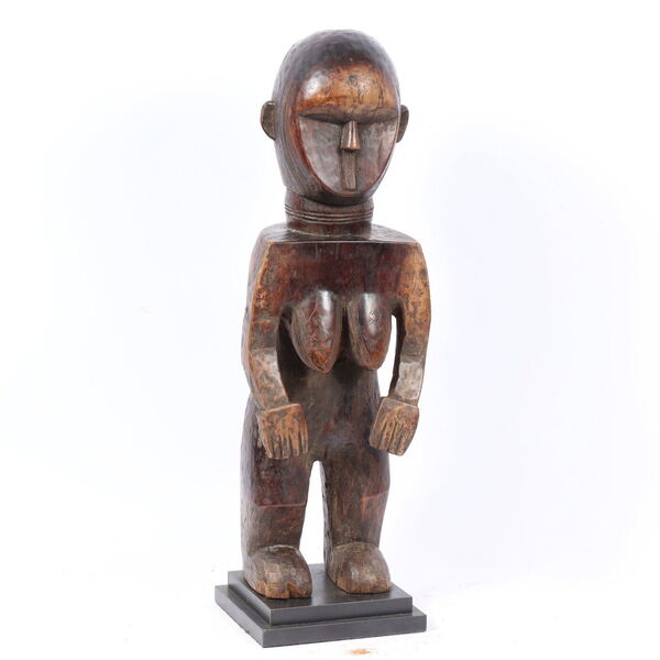 African Carved Wood Female Figure