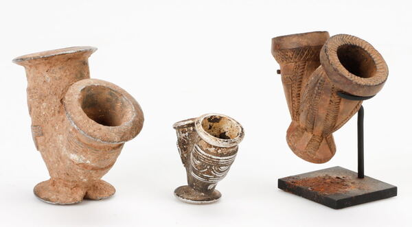 Three Voltaic Metal Pipe Bowls