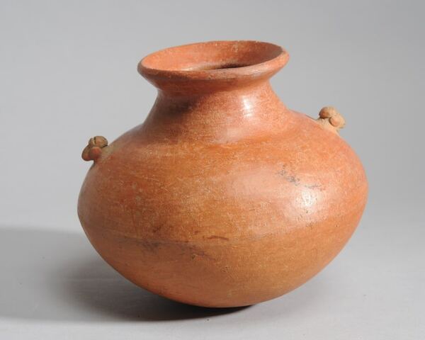 Terracotta Effigy-Handled Pot