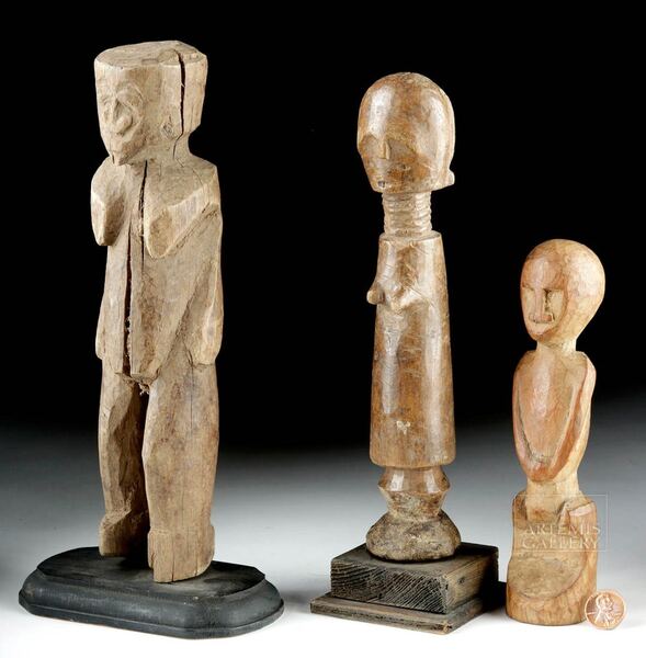 Three African and Oceanic Wood Figures