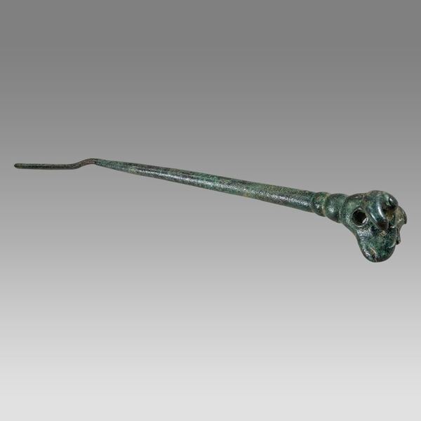 Luristan Bronze Pin with Ram's Head