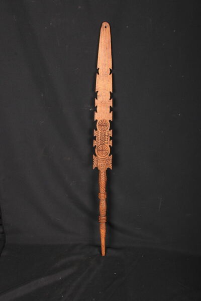 Nordic Carved Wood Distaff