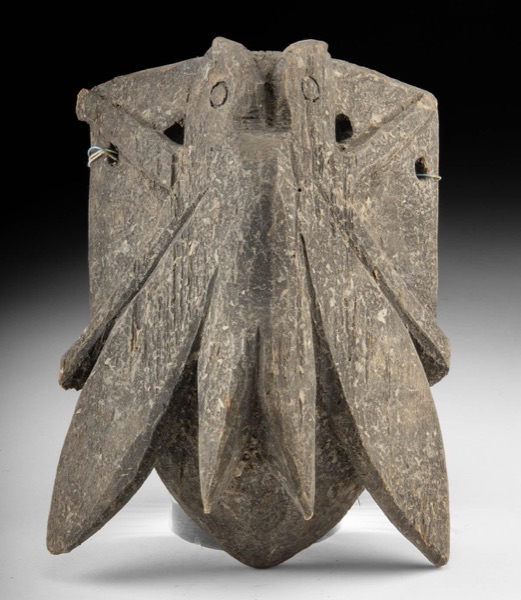 19th C. Mexican Folk Art Wood Insect Mask