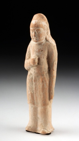 Chinese Tang Dynasty Pottery Attendant Mingqi Figure