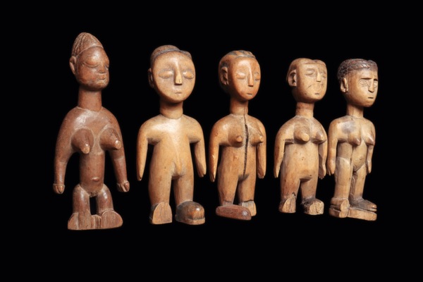 Group of Ewe Twin Figures (5)