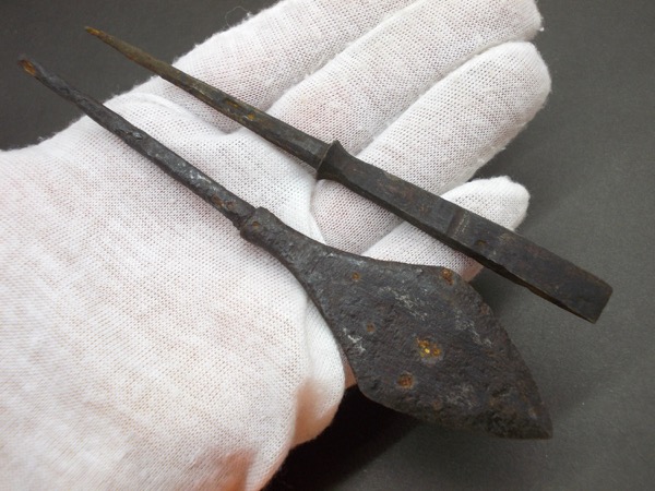 Two Iron Arrowheads