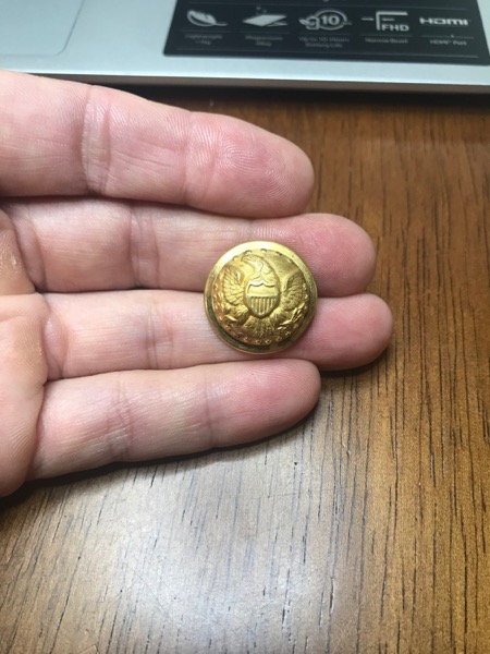 Union Staff Officer's Gilt Brass Coat Button