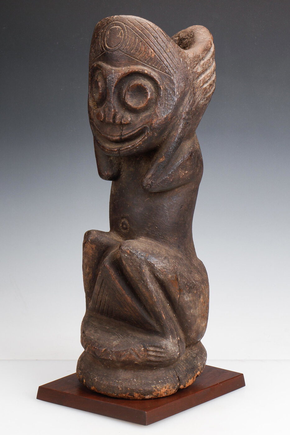 Javanese Crouching Figure Food Mortar
