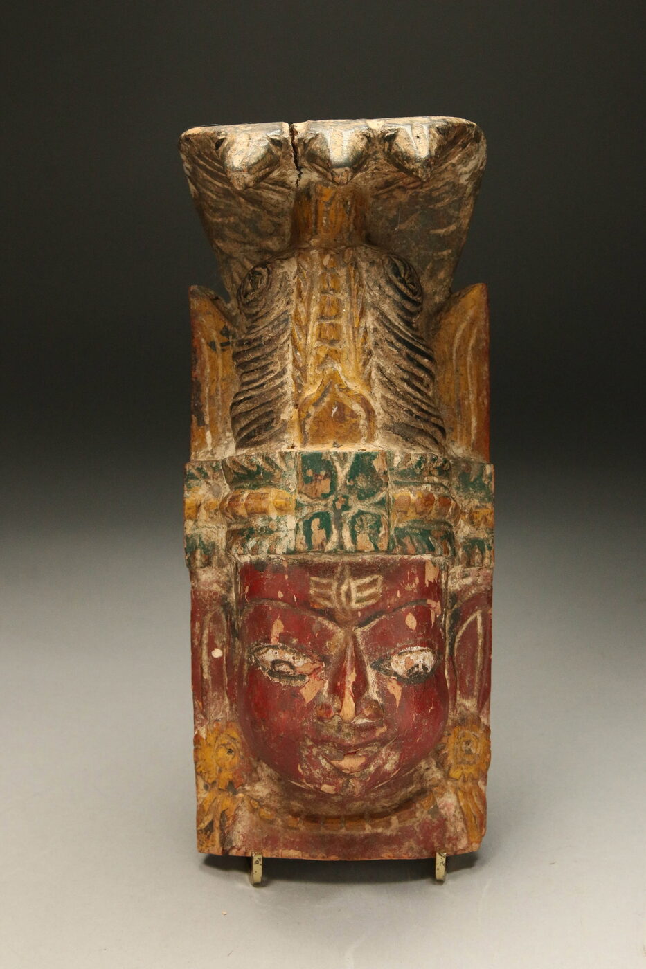 Indian Carved Wood Plague Mask