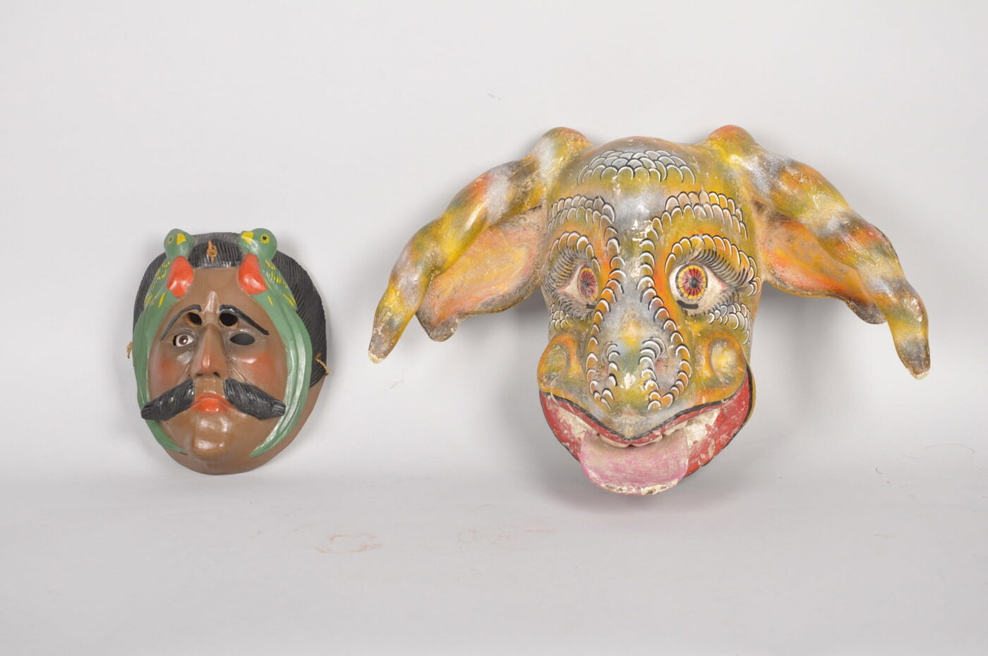 Two Guatemalan Dance Masks