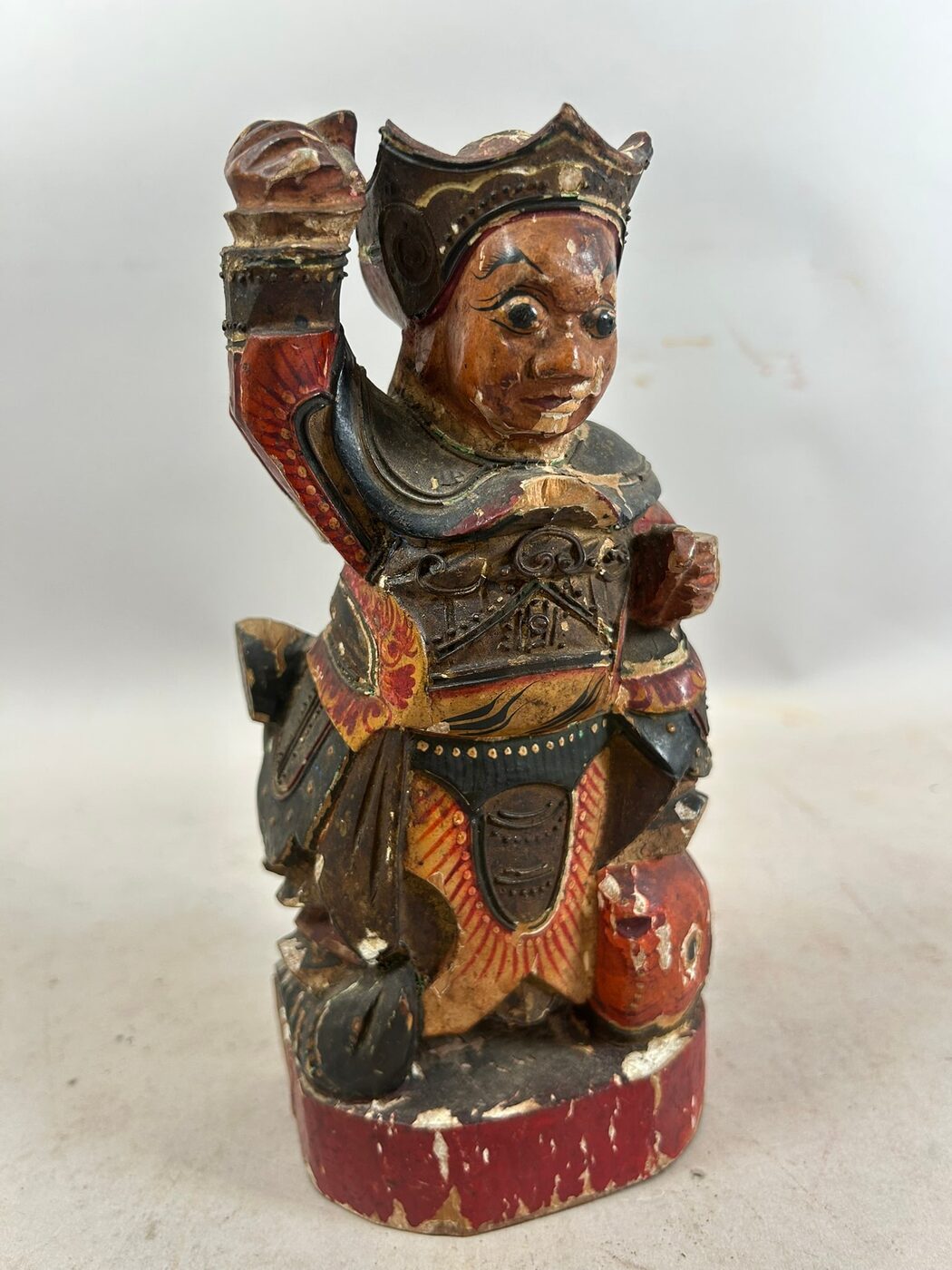 Chinese Polychrome Wood Figure
