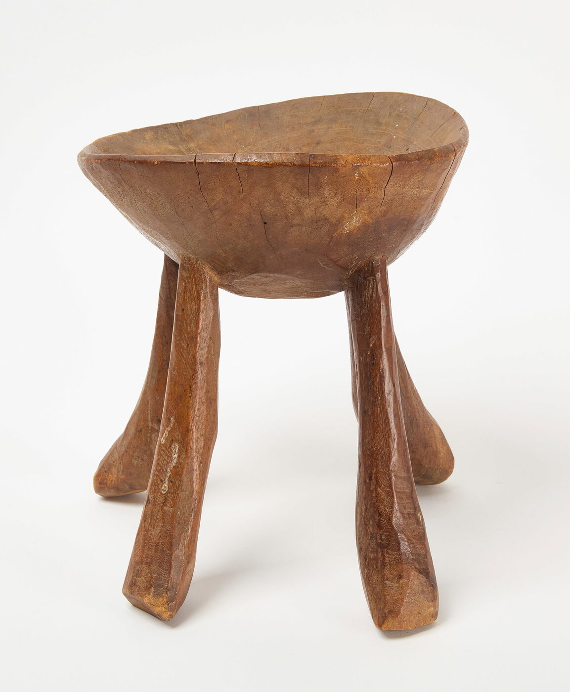 African Four-Legged Carved Stool