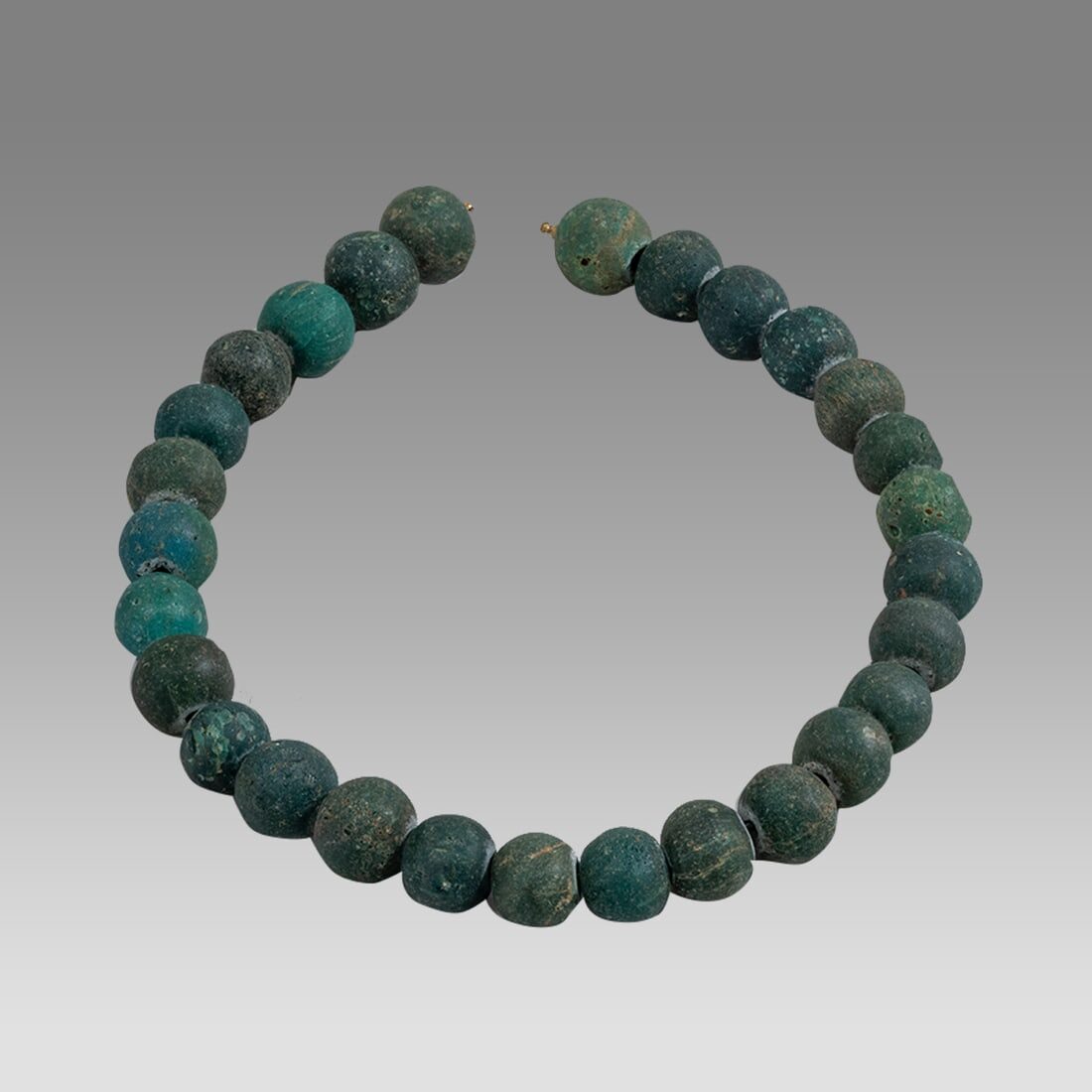 Indonesian Green Glass Bead Necklace