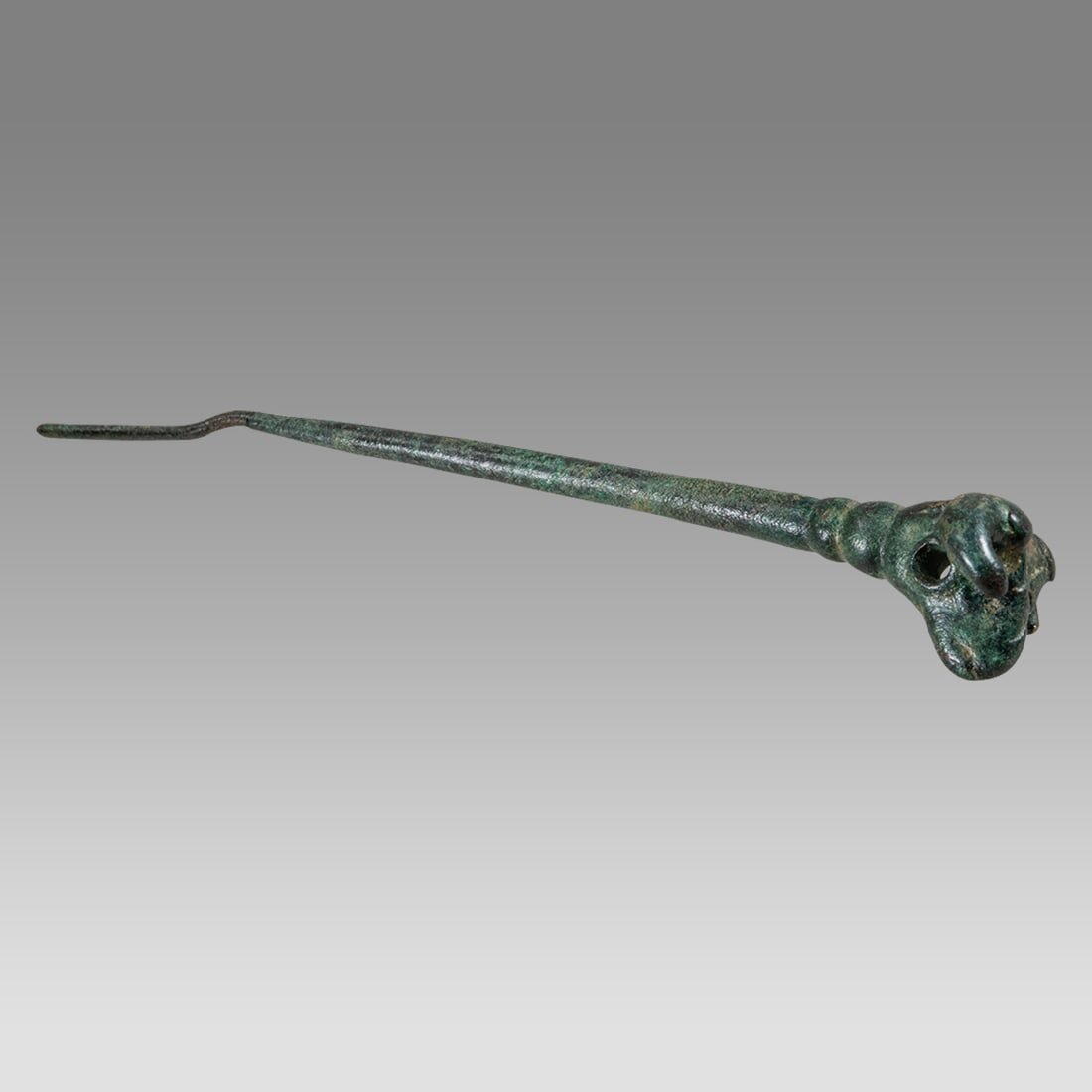 Luristan Bronze Pin with Ram's Head