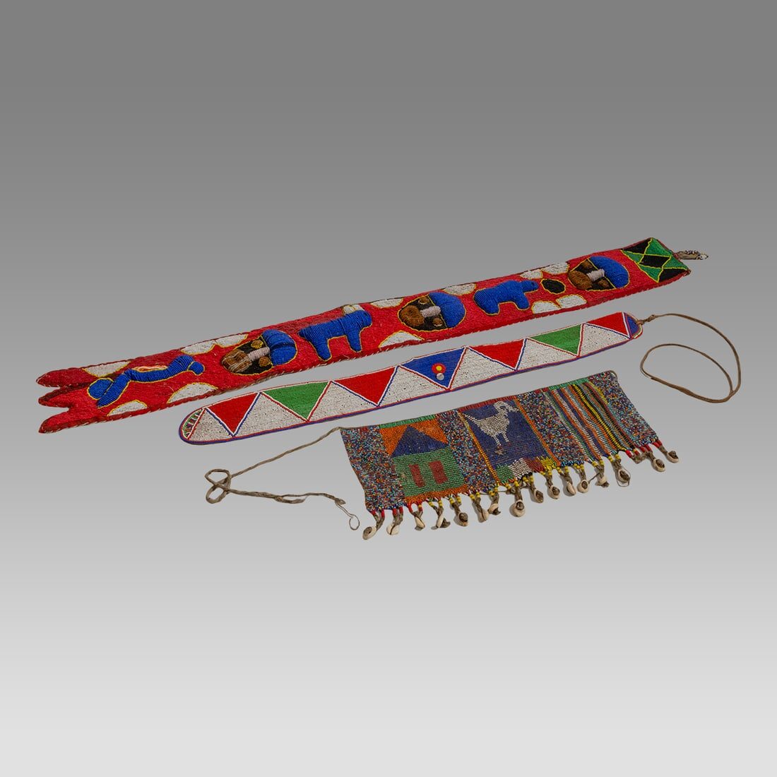 Three African Beaded Belts