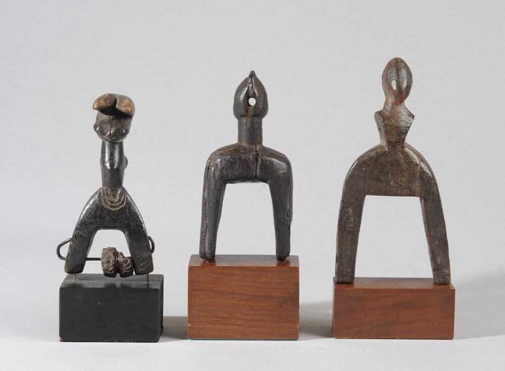 Three Ivory Coast Heddle Pulleys