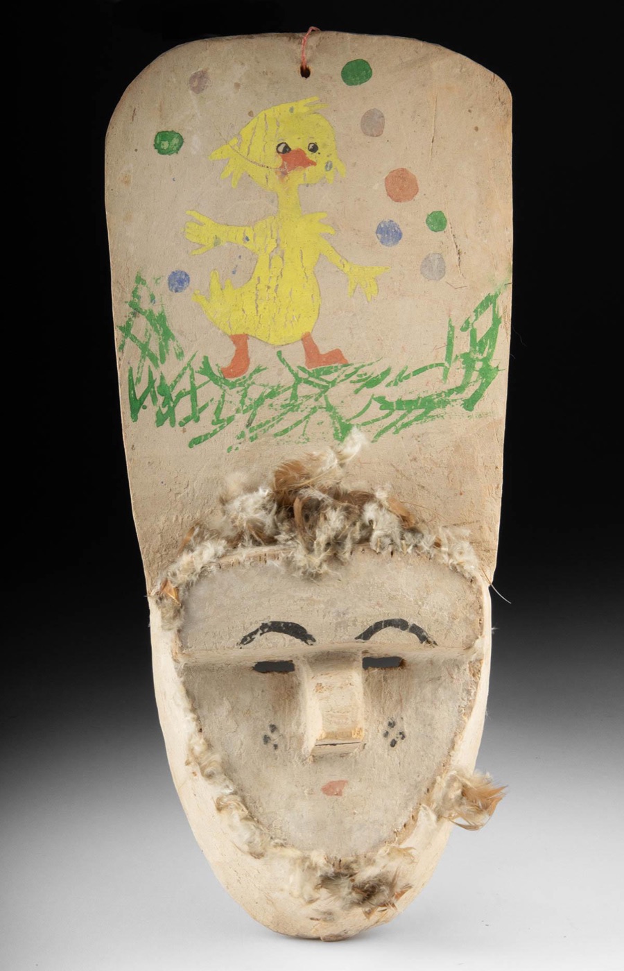 Argentinian Arete Guasu Feathered Mask with Duckling