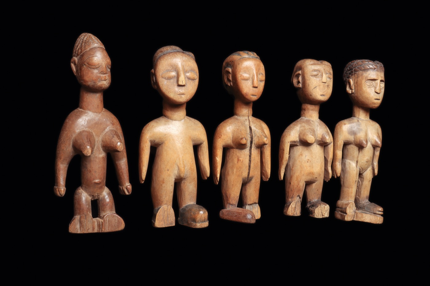 Group of Ewe Twin Figures (5)