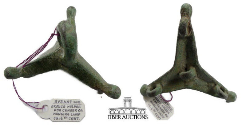 Byzantine Bronze Censer Holder