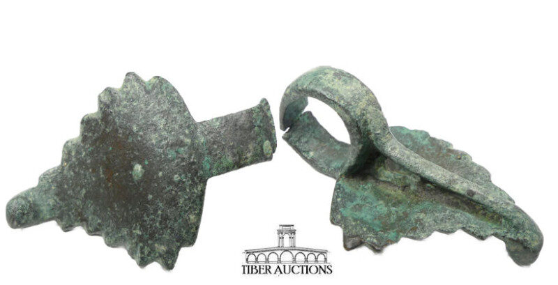 Roman Bronze Leaf With Ring