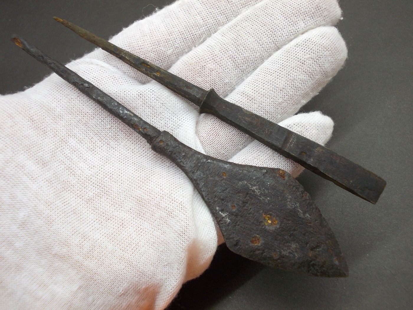 Two Iron Arrowheads