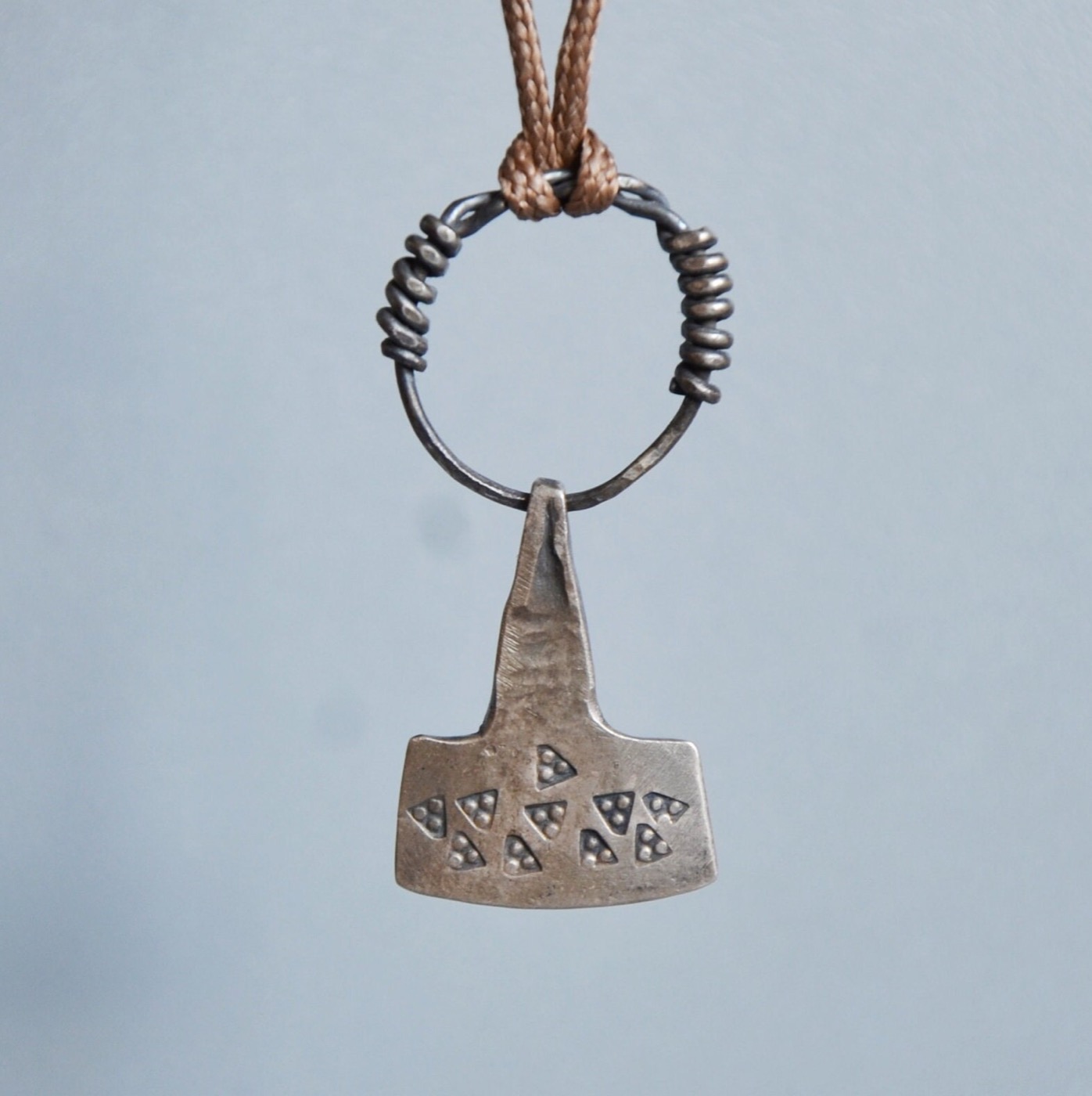 Silver Thor's Hammer Amulet