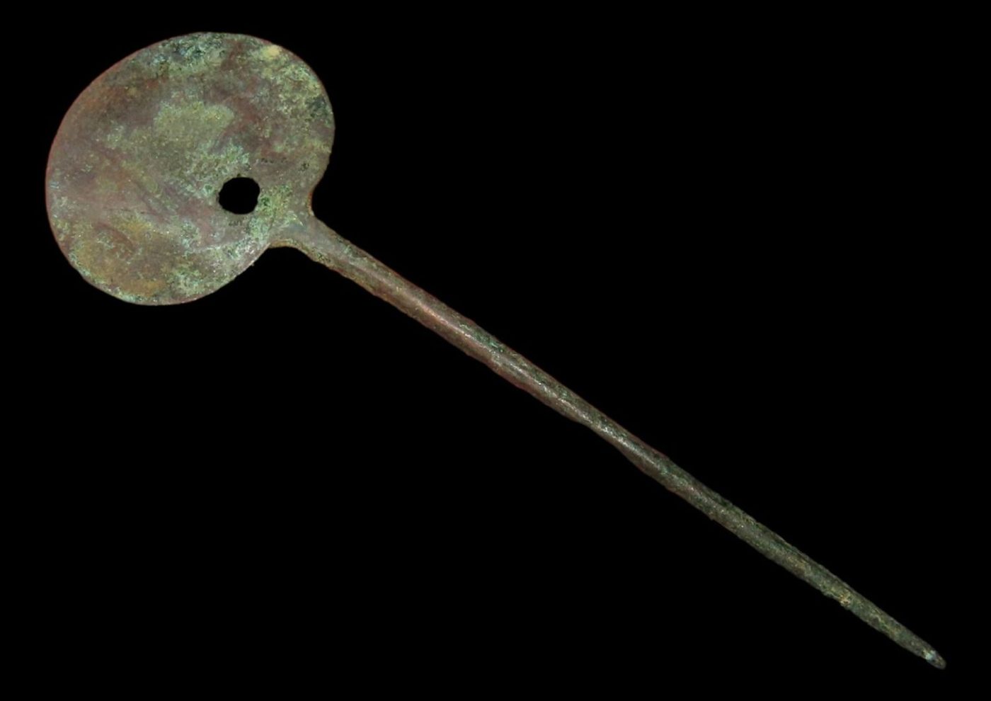 3 1/4" Copper Tupu from the EX Tom Browner from Davenport, Iowa Collection