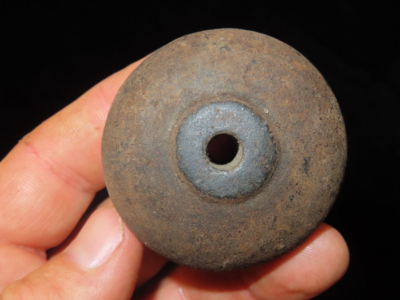 Huge Pottery Whirl Bead, Found in Africa