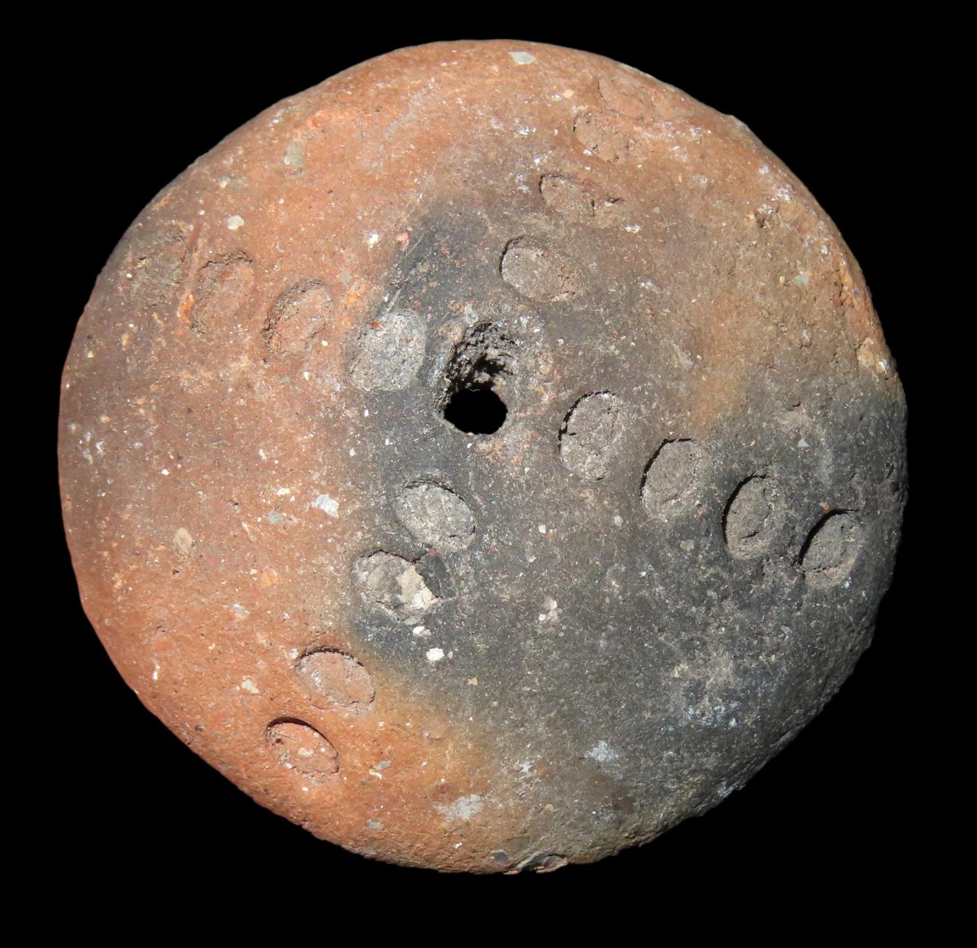 1 5/8" Pottery Bead, found in South America, Ex Johnathan Johns Collection